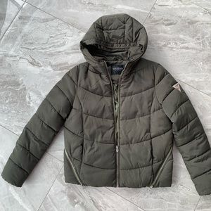 Guess green puffer jacket * SOLD*